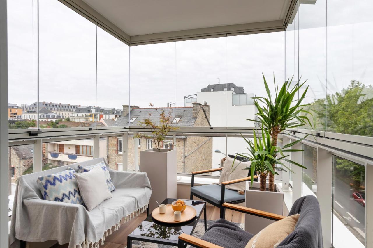 L'Air - Elegant 2 Chambres Avec Loggia Dans Residence De Haut Standing Rennes Dış mekan fotoğraf